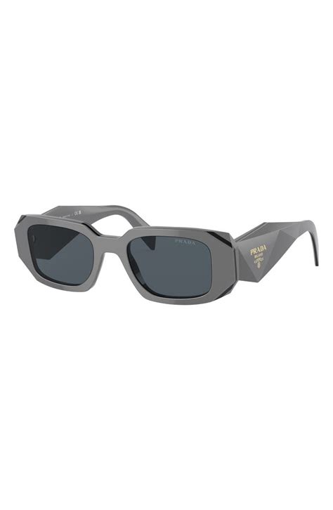 prada sport semi rimless sunglasses|Prada 51mm rectangular sunglasses.